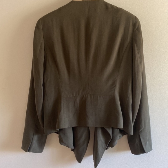 Open Front Blazer | Army Green - Picture 2 of 6